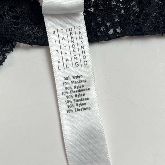 Mapale Crotchless Bodysuit Womens Large Black Lace Sheer Lingerie Halter NWT NEW - Picture 8 of 13